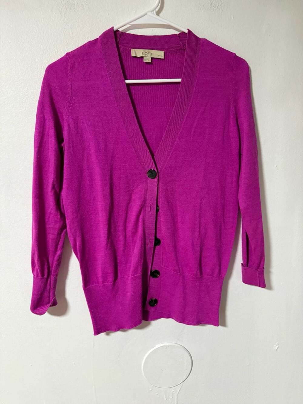 Ann Taylor Loft Cardigan Size XXSP Pink V-Neck